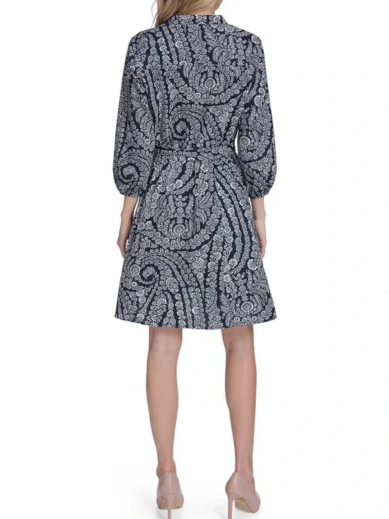 Tommy Hilfiger Women's 3/4 Sleeve Print A-Line Dress - Picture 2 of 5